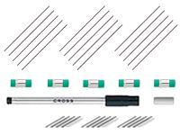Pencil leads and erasers